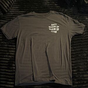 Men's Black 'Anti Warm Up Club' Graphic Tee